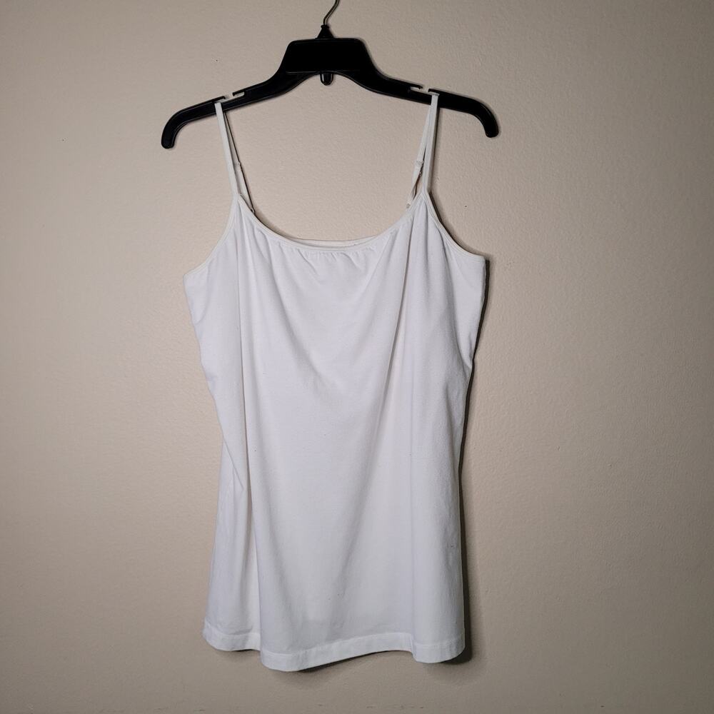 Derek Heart Plus Stretch White Tank Top - Women's 2XL